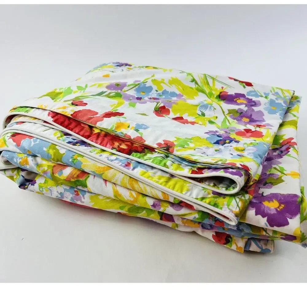 Rare Ralph Lauren Watch Hill Floral King Duvet Cover French Country Red Yellow